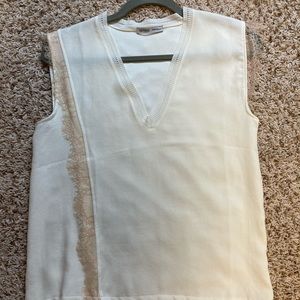 Zara vest top with lace sz S